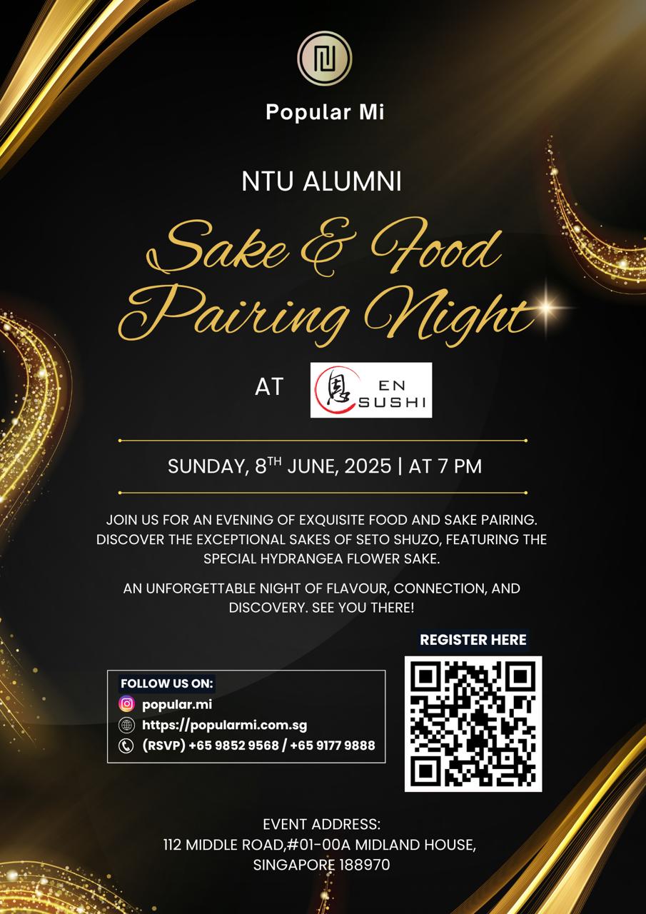Popular Mi Sake & Food Pairing Night Flyer